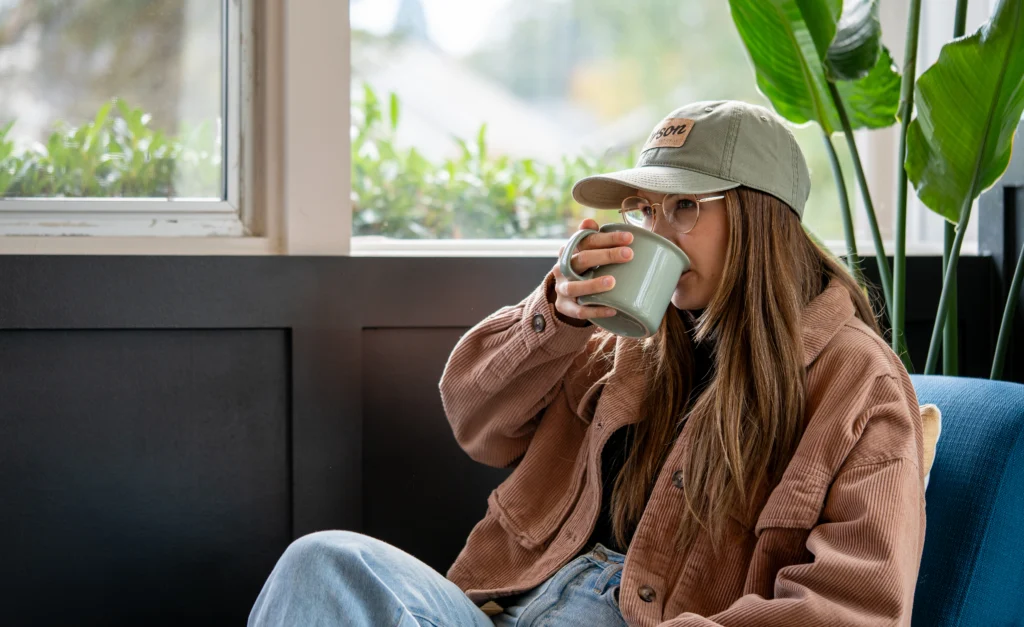 Woman Wearing Custom Richarson Outdoor Hat