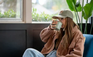 Woman Wearing Custom Richarson Outdoor Hat