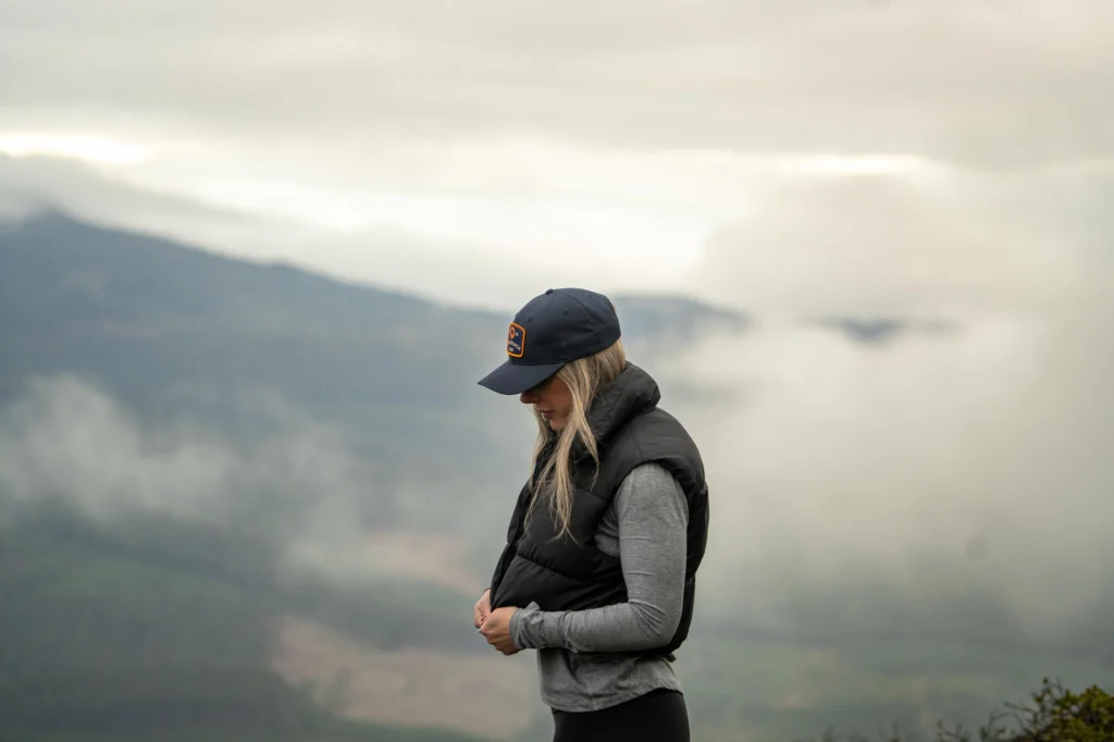 Woman On Hike Wearing Custom Richardson Hat