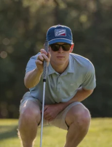 Golfer Wearing Custom Richardson Hat