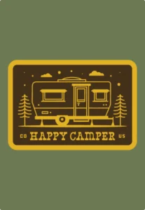 Happy Camper Custom Design For Richardson Hat