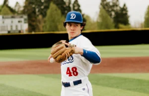 Baseball Player Wearing Richardson PTS65 Custom Hat