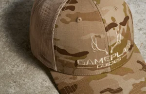 Custom richardson hat in camo with embroidered logo